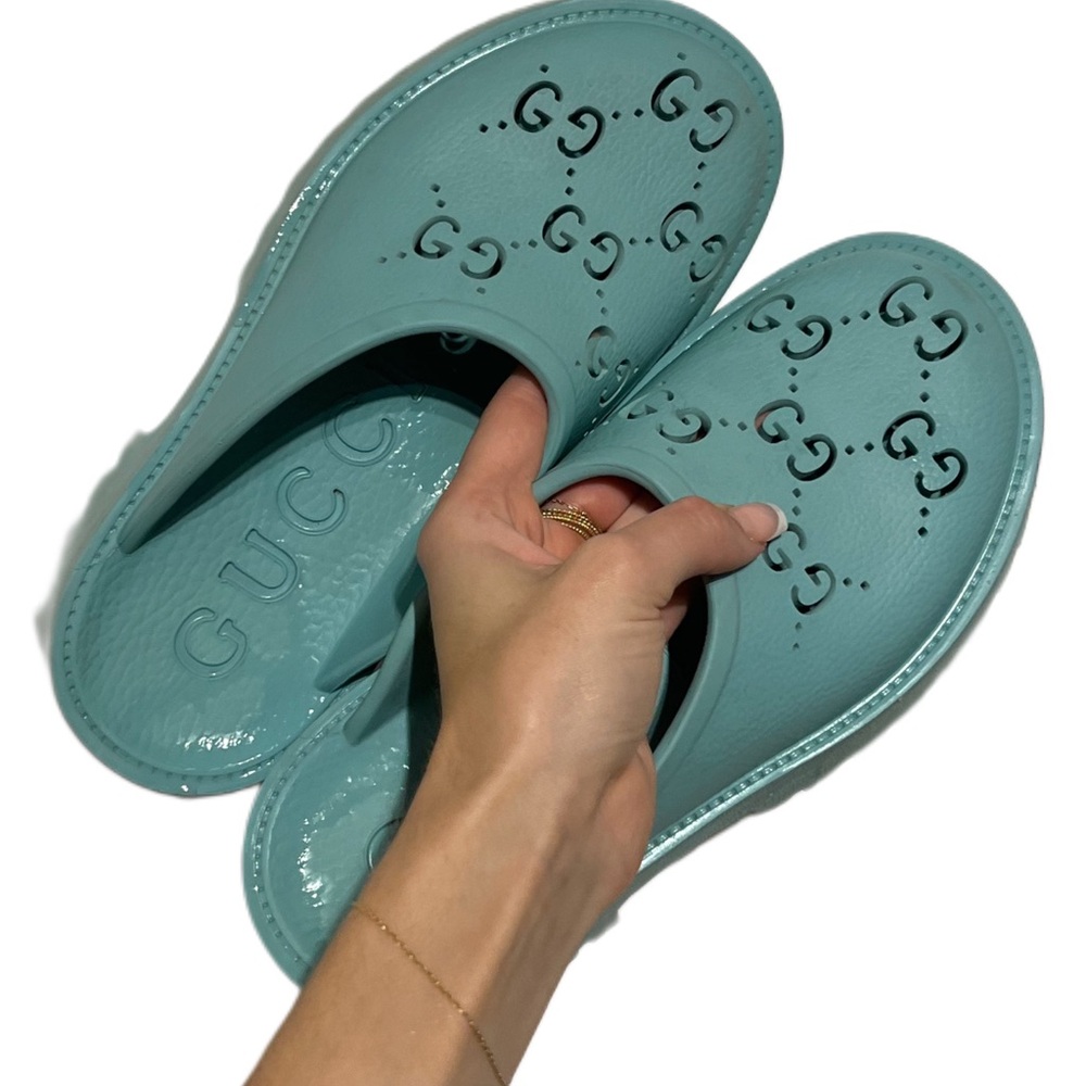 Gucci Women's Aqua Blue Mules